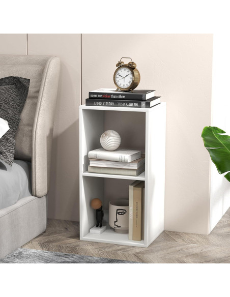 Estantería Independiente 2 Cubos Giantex Blanca Antivuelco