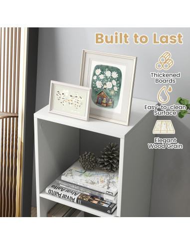 Estantería Independiente 2 Cubos Giantex Blanca Antivuelco