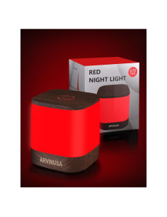 Luz Nocturna Roja ARVIN 670nm Control Táctil USB 12cm