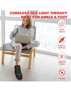 Botas de terapia de luz roja DGQY 6000mAh para pies y tobillos 2