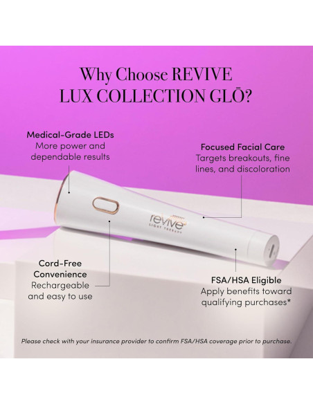 Dispositivo de Terapia de Luz reVive Lux Glo LED para Piel