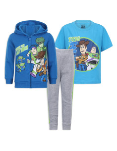 Conjunto Disney Toy Story 3 piezas: camiseta, sudadera y pantalón