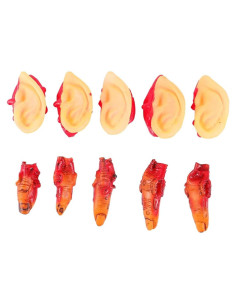 10 Accesorios Halloween Dedo Falso Toyvian 7x1.5cm Decoración