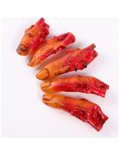10 Accesorios Halloween Dedo Falso Toyvian 7x1.5cm Decoración 2