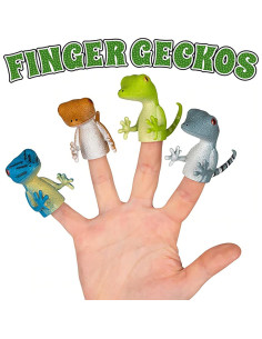 Marionetas de Dedo Gecko Mcphee - Set de 4 Vinilo 5 cm 2