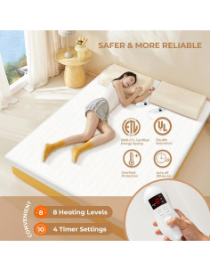 Almohadilla Térmica Eléctrica WELLHUT Queen 203x152cm 8 Niveles 2
