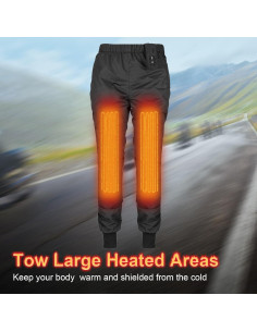 Pantalones Térmicos Calentados MIDIAN para Hombre, Negro, Grande 2