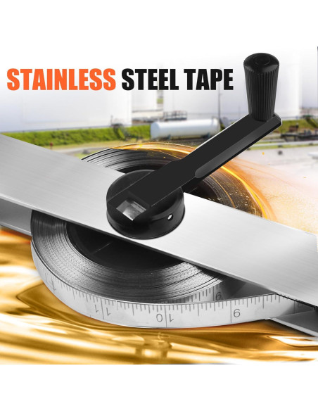 Cinta de Medición de Aceite Cekegon 10M Acero Inoxidable