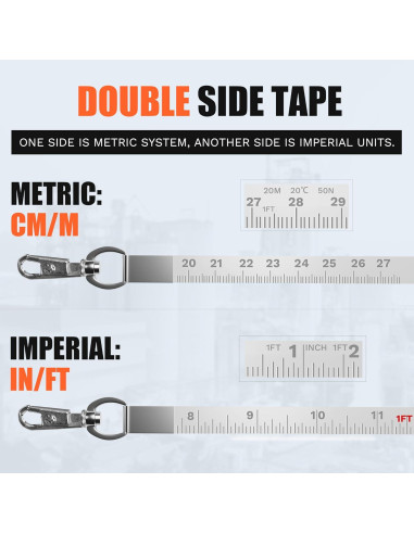 Cinta de Medición de Aceite Cekegon 10M Acero Inoxidable