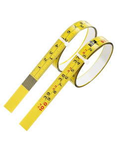 2 Cintas Métricas Autoadhesivas de Acero Opzour 100cm Amarillo