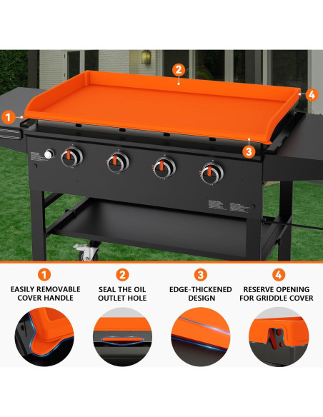 Cubierta de silicona Blackstone 91.44 cm - Protección impermeable