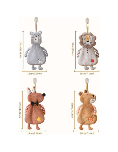 Toalla de Mano Animal Surakey Zorro 33x18cm Absorbente