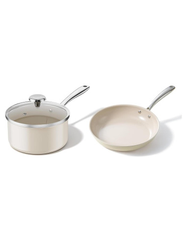 Cacerola Cerámica RedChef 2.5QT Antiadherente con Tapa