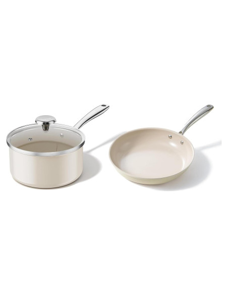 Cacerola Cerámica RedChef 2.5QT Antiadherente con Tapa