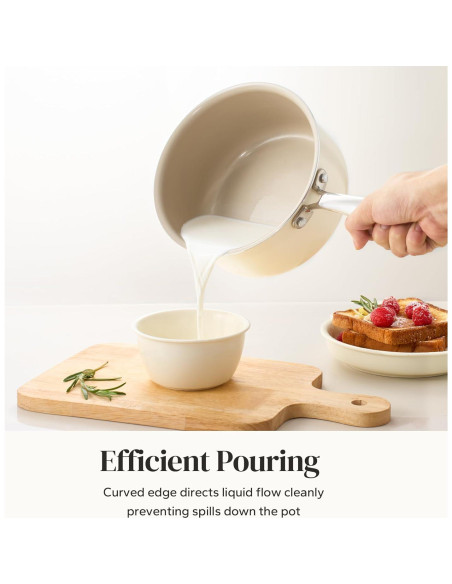 Cacerola Cerámica RedChef 2.5QT Antiadherente con Tapa