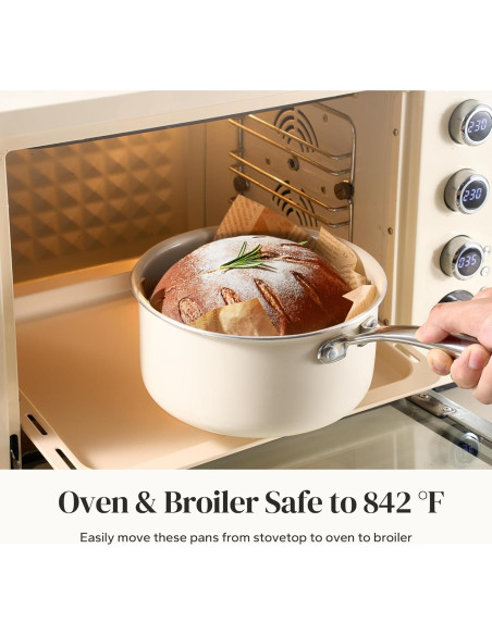 Cacerola Cerámica RedChef 2.5QT Antiadherente con Tapa