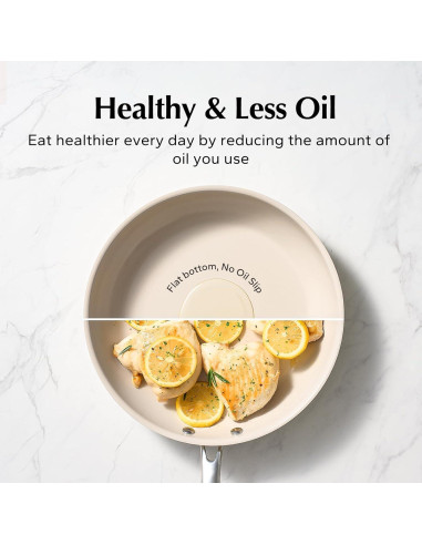 Cacerola Cerámica RedChef 2.5QT Antiadherente con Tapa