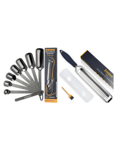 Cucharas Medidoras de Acero Inoxidable Deiss PRO y Rallador