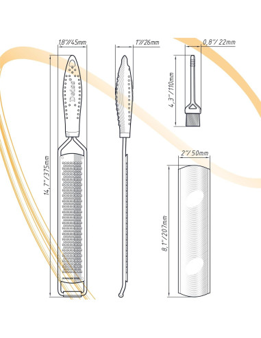 Cucharas Medidoras de Acero Inoxidable Deiss PRO y Rallador