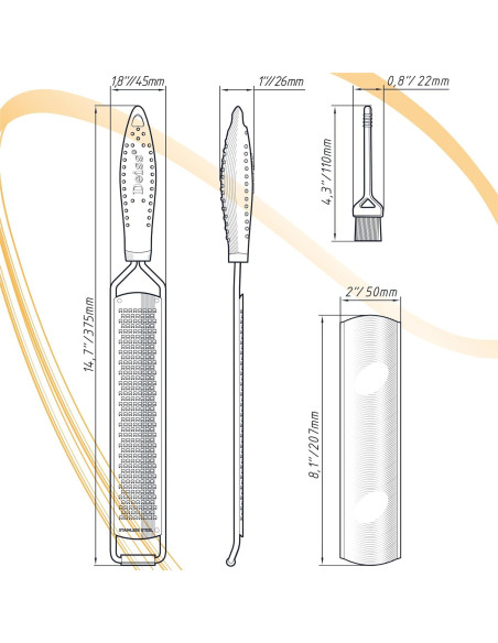 Cucharas Medidoras de Acero Inoxidable Deiss PRO y Rallador