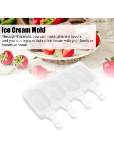 Moldes de Paletas de Silicona Yuecoom - 4 Paletas Octagonales 2