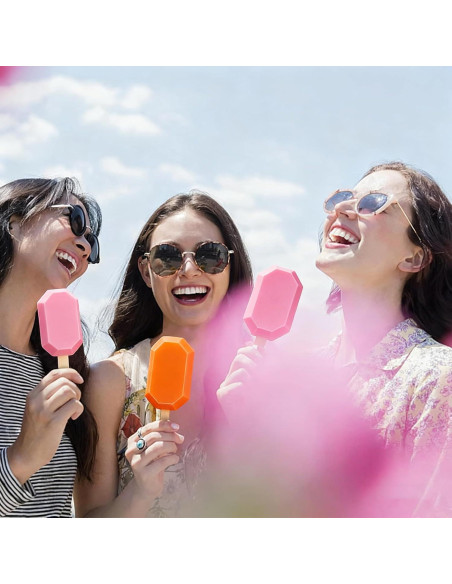 Moldes de Paletas de Silicona Yuecoom - 4 Paletas Octagonales