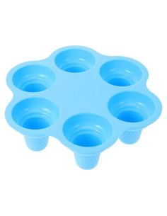 Molde de Cono de Helado de Silicona Cabilock 6 Cavidades
