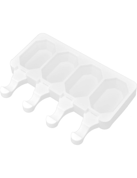 Moldes de Paletas de Silicona Yuecoom - 4 Paletas Octagonales