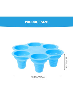 Molde de Cono de Helado de Silicona Cabilock 6 Cavidades 2
