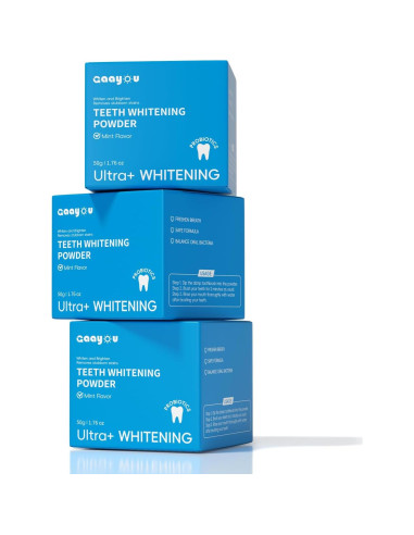 Polvo Blanqueador de Dientes Gaayou 50g Sabor Menta Natural