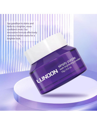 LUNOON Polvo Blanqueador de Dientes - Fórmula Natural y Efectiva