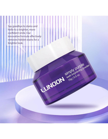 LUNOON Polvo Blanqueador de Dientes - Fórmula Natural y Efectiva