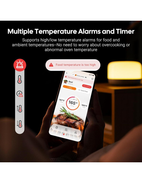 Termómetro de Carne Inkbird Inalámbrico con WiFi y Bluetooth