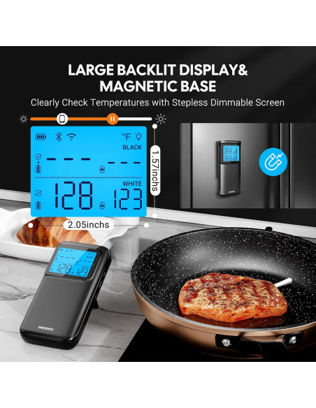 Termómetro de Carne Inkbird Inalámbrico con WiFi y Bluetooth
