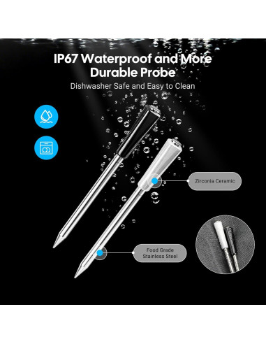 Termómetro de Carne Inkbird Inalámbrico con WiFi y Bluetooth