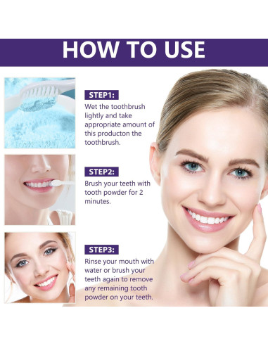 LUNOON Polvo Blanqueador de Dientes - Fórmula Natural y Efectiva