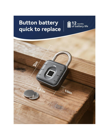 Candado de Huella Dactilar NexusLab LOCK-P80S IP67