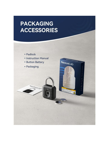 Candado de Huella Dactilar NexusLab LOCK-P80S IP67