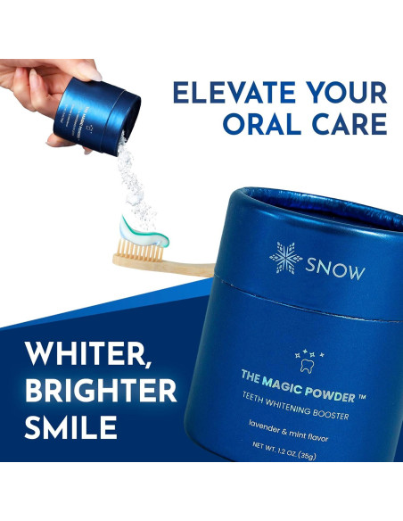Polvo Blanqueador de Dientes SNOW - Sabor Lavanda y Menta 18g