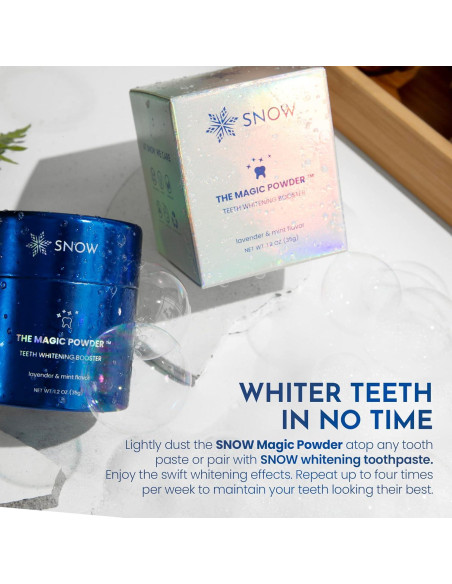 Polvo Blanqueador de Dientes SNOW - Sabor Lavanda y Menta 18g