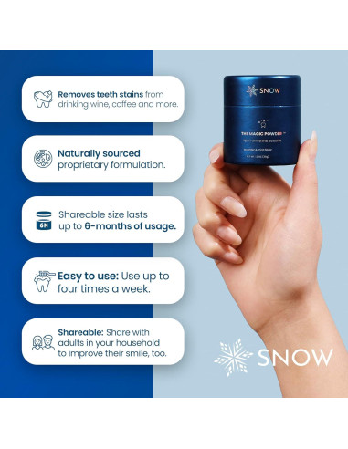 Polvo Blanqueador de Dientes SNOW - Sabor Lavanda y Menta 18g