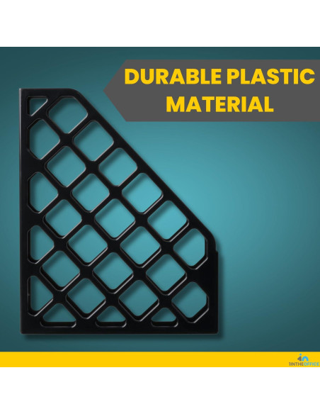 Soporte para Revistas 1EnLaOficina Plástico Negro 24x15x30 cm