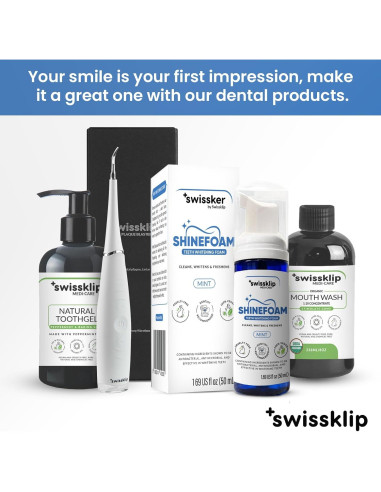 Espuma Blanqueadora de Dientes Swissklip | 47.86 g | Sabor Menta