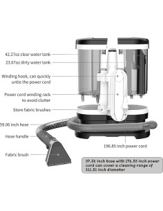 Limpiador portátil de alfombras Rosewill V22C S-A 450W 11Kpa 2
