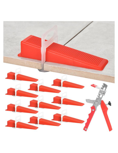 Kit de Nivelación de Azulejos 300pcs Espaciadores + 100 Cuñas