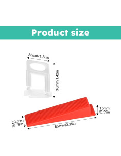 Kit de Nivelación de Azulejos 300pcs Espaciadores + 100 Cuñas 2