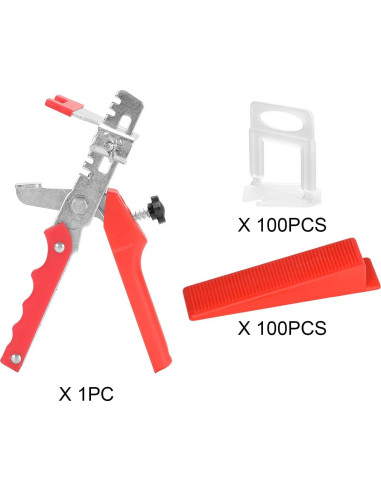 Kit de Nivelación de Azulejos 300pcs Espaciadores + 100 Cuñas