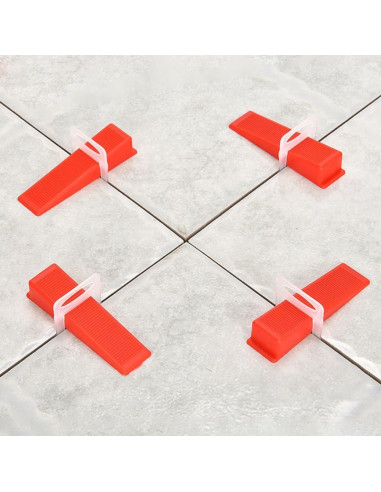 Kit de Nivelación de Azulejos 300pcs Espaciadores + 100 Cuñas