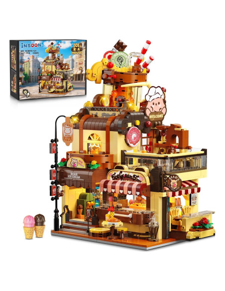 Conjunto de Construcción Casa de Helados INSOON 1377 PZS