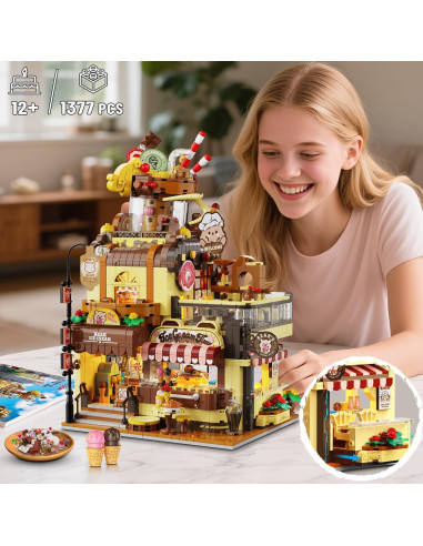 Conjunto de Construcción Casa de Helados INSOON 1377 PZS